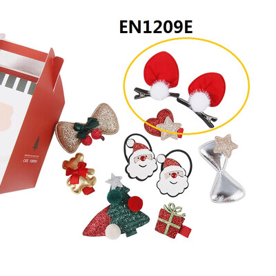 

Christmas Children Hairpin Hair Ring Kids Girls Boys Beautiful Hair Accessories Three-piece Set Gift Box Baby Clothing 1-8Y