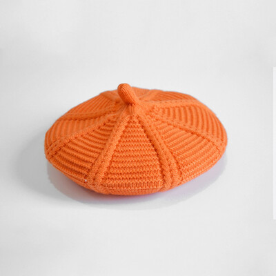 

3 To 8 Years Old Autumn Child Striped Berets Winter Warm Knit Kids Cap Hat Boys Girls Beret