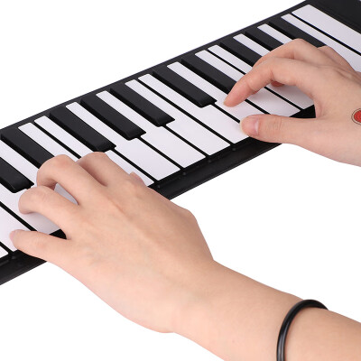 

61-key hand roll piano child adult silicone keyboard keyboard enlightenment piano white