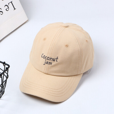 

Korean alphabet simple baseball cap children black leisure sports sun cap male couple embroidered curved eaves cap