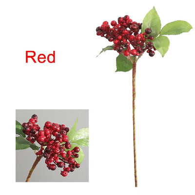 

New Christmas pomegranate fruit foam small red fruit plant garland material handmade simulated single happy berries blue