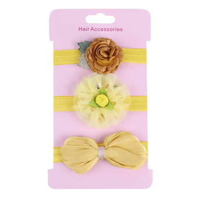 

Pack Of 3 Baby Girl Cute Lace Stretch Sequin Bow Elastic Headband Molding Hair Band Accessories Party Accessories Headband