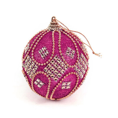 

Gobestart Christmas Rhinestone Glitter Baubles Balls Xmas Tree Ornament Decoration 8CM