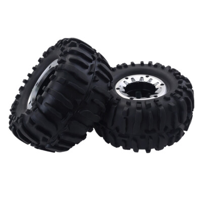 

Tailored 2pcs 125mm Truck Wheel Rim&Tire for 18 Traxxas HSP HPI RC Crawler Car