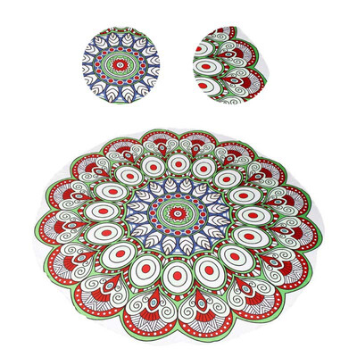

Summer Round Mandala Pareo Wrap Shawl Towel Blanket Scarf Beach Mat Tapestry Mandala Round