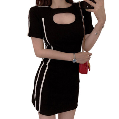 

Korean Sexy Slim A Line Dress Women Black Short Bodycon Mini Dress Mini Dress Party Night Club Dress Elegant Summer Dress