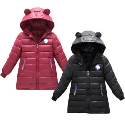 

Baby Toddler Kids Girls Winter Jacket Hooded Coat Overcoat Snowsuit Outwear Tops