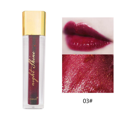 

SANUO Dazzling Night Multi-Color Lip Gloss Set Waterproof Non-Stick Cup Lasting Non-Fading Liquid Mirror Lipstick