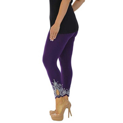 

Summer Women New Style Elegant Fashion Design Sexy Slim Printed Leggings Stretchy Ankle Length Stockings Bottoming Pants