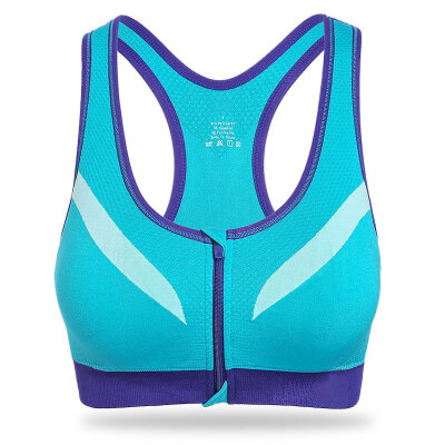 

2016 New Women Zipper vest Push Up Shockproof Top Underwear with Inner Pad Fitness vest