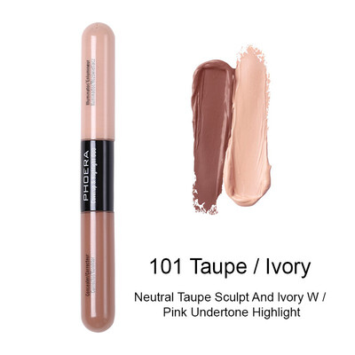 

Double End 3D Bronzer Highlighter Stick Face Makeup Concealer Pen Foundation Stick Cream Texture Contour Pencil Face Highlighter