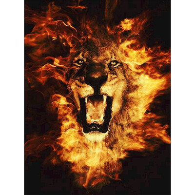 

5D Diamond Painting Cross Stitch Full Diamond Embroidery Tiger knight Mosaic Pattern Rhinestone Pasted Needlework Resin