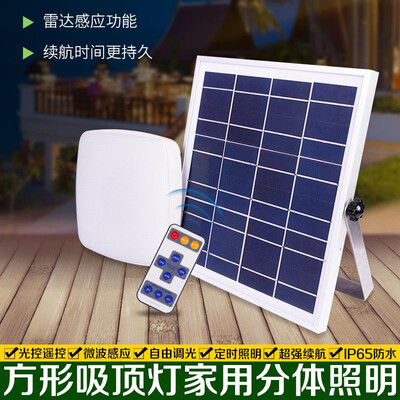 

New solar remote control radar sensor light home lighting indoor&outdoor wall lamp waterproof ceiling lamp garden lamp