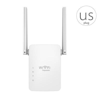 

US Plug Wifi Repeater 2 Antennas Wireless Wifi Range Extender Booster 300Mbps Router Wall Wifi Signal Booster
