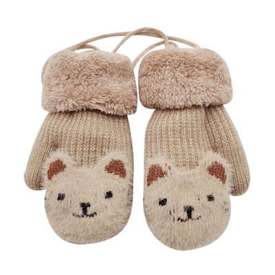 

New Arrival Winter Baby Boys Girls Knitted Gloves Warm Rope Full Finger Mittens Gloves for Children Toddler Kids CT