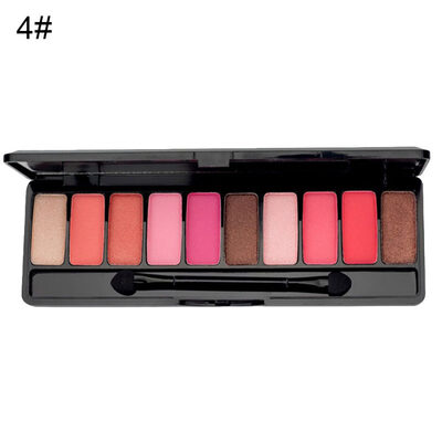 

10 Color Eyeshadow Palette Waterproof Long Lasting Shimmers Matter Smokey Makeup