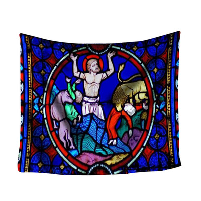 

Gobestart Colorful Print Tapestry Art Room Notre Dame Wall Hanging Tapestry Art Nature
