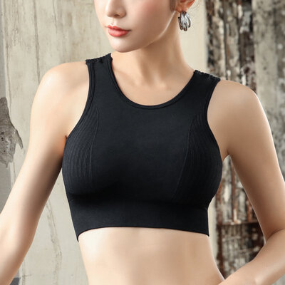 

Seamless fitness woman Crop Tops 3 Color Padded Bra Training High Impact Activewear