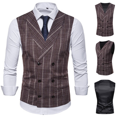 

Toponeto Mens Fashion Business Casual Wedding Waistcoat Tops Vest Jacket Top Coat