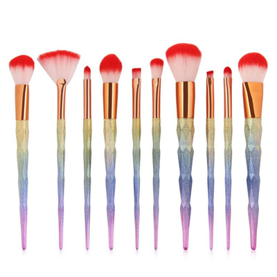 

Pro Diamond Shape Makeup Brush Set Foundation Powder Blusher Eyeshadow Eyeliner Eyebrow Lip Brush Cosmetic Tool Kits W1