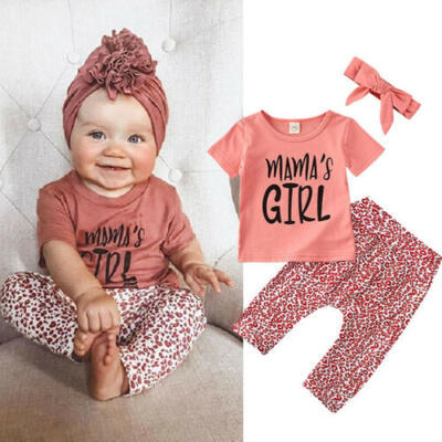 

Toddler Kids Baby Girl Outfits Clothes T Shirt TopsLongPants 2PCS Set