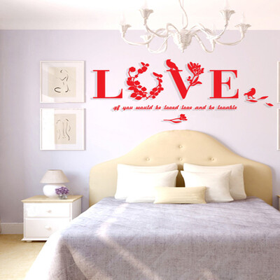 

Toponeto Removable Modern 3D Acrylic Wall Sticker Vinyl Art DIY Home BedRoom Mural Decor