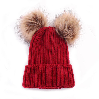 

2018 Children Winter Hat For Girls Hat Knitted Beanies Cap Brand New Thick Baby Boy Cap Baby Girl Winter Warm Hat