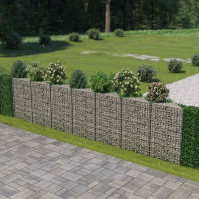 

Gabion Wall Galvanized Steel 1772"x118"x394"