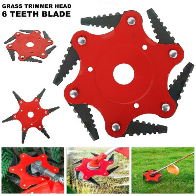 

6 Teeth Grass Trimmer Head Brush Cutter Steel Garden Tool Strimmer Mower Blades