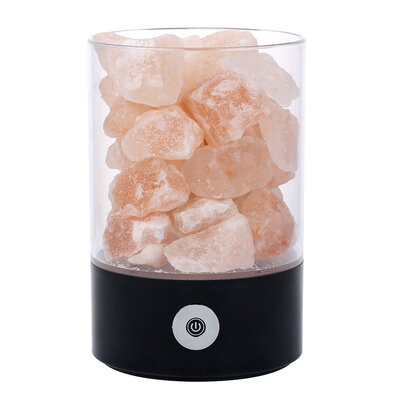 

UpperX USB Real Himalayas Salt Crystal Rock Lamp Good for Health Small Mineral Negative Ionic Stone Lava Salt Night Light