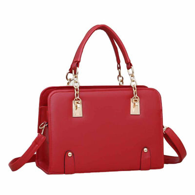 

Women Fashion Solid Color Faux Leather Handbag Zipper Crossbody Shoulder Bag