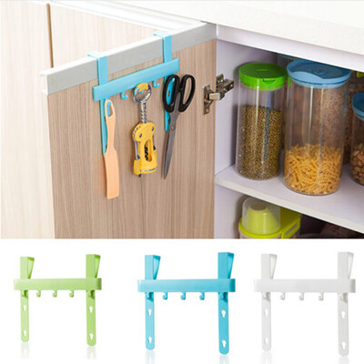 

Multifunctional Kitchen Door 5 Connecting Hook Traceless Nail-Free Lovely