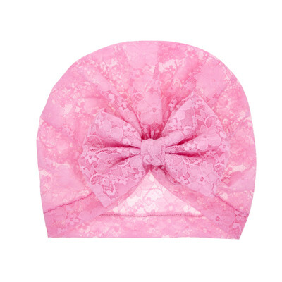 

Soft Baby Turban Newborn Baby Bow Lace Floral Pattern Girls Sleep Caps Baby Hat Baby Girls Hats Elastic Cap