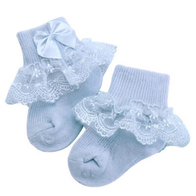 

Kids Baby Girls Frilly Bow Lace Tutu Socks Infant Newborn Toddler Ankle Socks