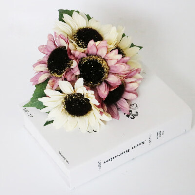 

1 Bouquet 6 Head Artificial Helianthus Annuus Flower Home Wedding Party Birthday Floral Decorative Popular Flowers