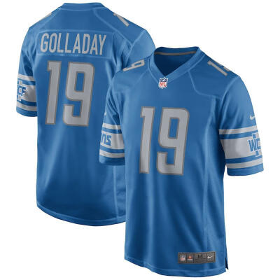 

Mens Football Jersey Detroit Lions Glover Quin Blue NFL Draft Game Jersey