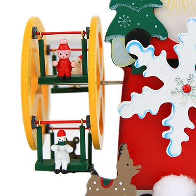 

Tailored Rotating Christmas Santa Claus Ferris wheel Gift Music Box Indoor Decoration