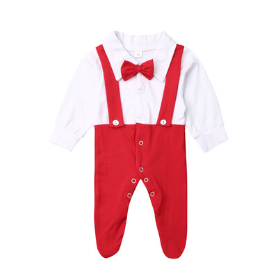 

Toddler Boys Kid Baby Outfits Jumpsuit Strap Shirt Bib Romper Bodysuit Gentleman