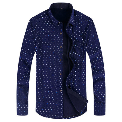 

Tailored Fashion Mens Casual Print Pliad Slim Long Sleeve Shirt Blouse Tops