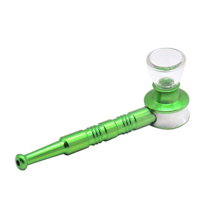 

Fashion Luxury Aluminum Smoking Herb Pipe 102MM Bowl Easy Removable Cleaning Metal Carbon Filter Tobacco Pipe Accessories