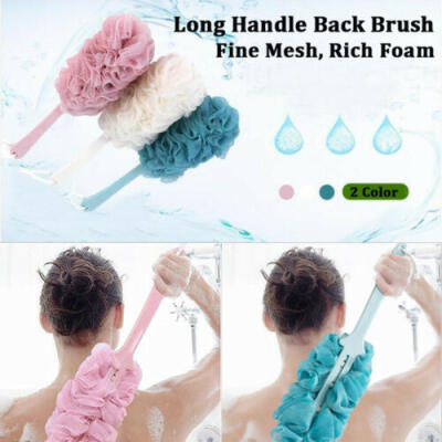 

Shower Scrubber Loofah Sponge Bath Back Body Soft Brush Long Handle 1PCS