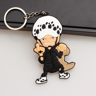 

CAR-TOBBY Anime One Piece Key Chain Luffy Straw Hat Pendants Keychain Metal Keyring