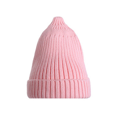 

Autumn Winter New Newborn Baby Boys Girls Wool Solid Color Hat Lovely Warm Comfortable High Quality Knitted Wool Hemming Hats