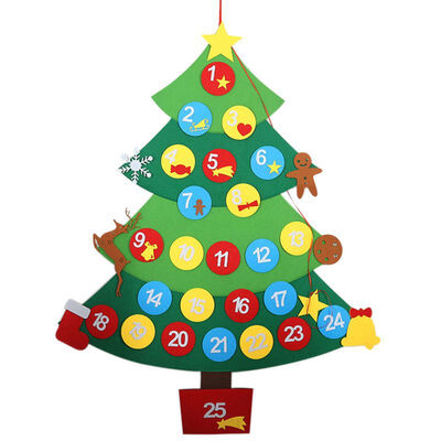 

DIY Christmas Tree Advent Calendar Kit With Small Removable Ornaments 24 Days Countdown To Xmas Wall Hanging Decorations