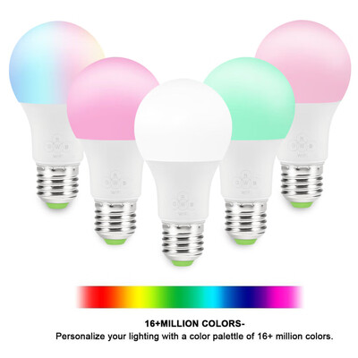 

APP Remove Control E27 45 W Smart Wi-Fi LED Bulb Changeable Dimmable Light Lamp Compatible with Alexa&Google Assistant