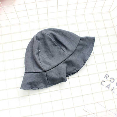 

Spring Baby Boys Girls Toddler Solid Print Bucket Hats Caps Reversible Sun Headwears