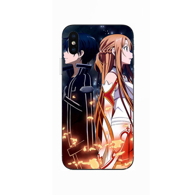 

Sword Art Online SAO Anime Manga Soft Silicone Painting Case For Apple iPhone 6 6s 7 8 Plus X XR XS Max Soft TPU Printed Cover