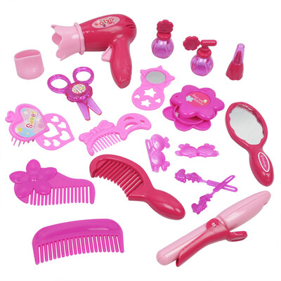 

Children Girls Pretend Play Dressing Tools Kids Plastic Combs Makeup Toy Set Birthday Gift