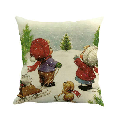 

Christmas Cover Printed Pillow Cover Decorative Pillow Case Bed Home Pillow Case Cushion Festival