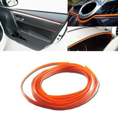 

Red 164ft Car Interior Door Gap Edge Line Insert Molding Trim Strip Deco Tool